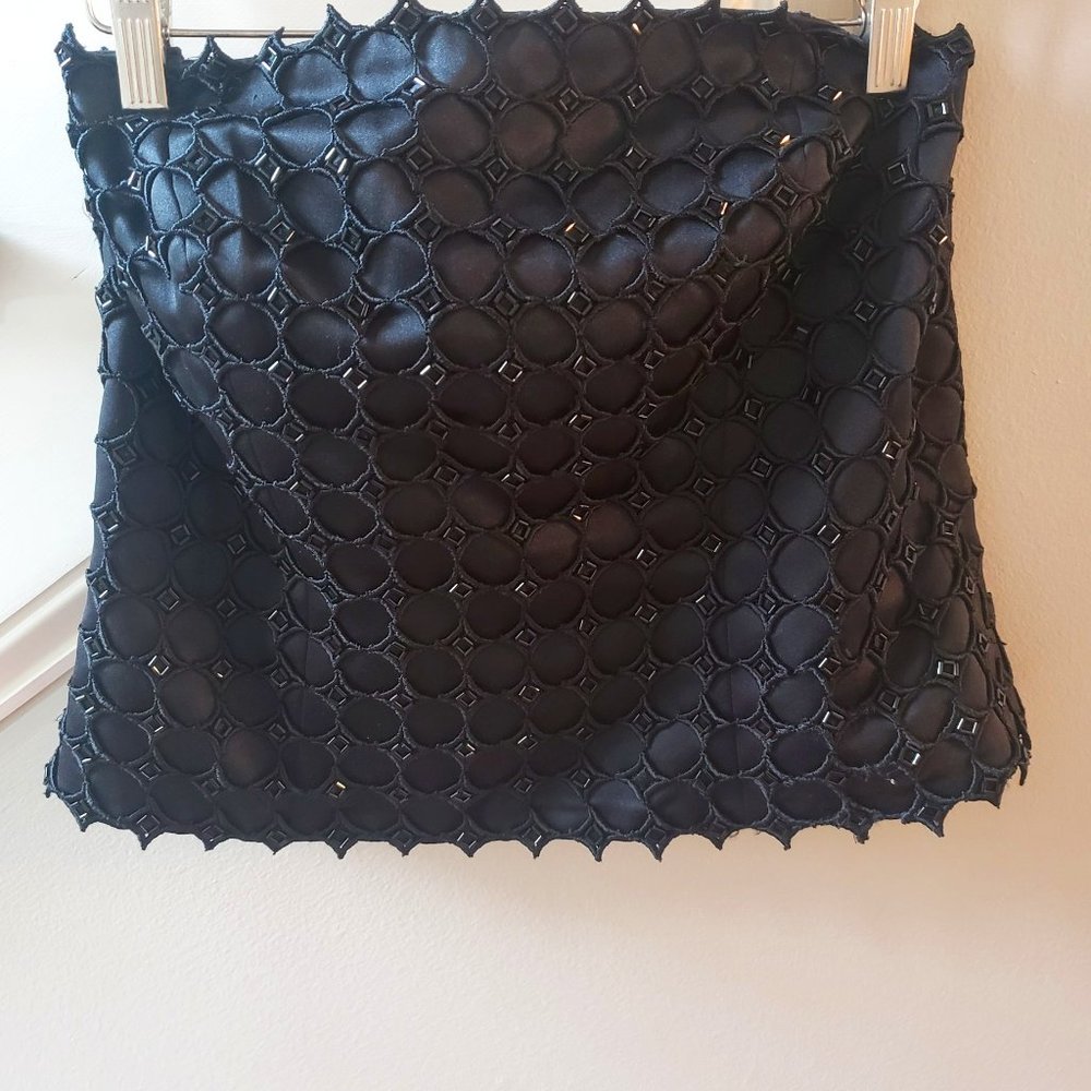 Beautiful Black Beaded Strapless Top (Cachet)